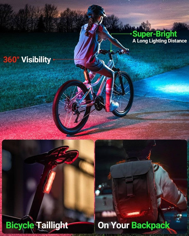 Super Bright Bike Light Set USB Rechargeable Front & Rear 6+4 Modes Waterproof4