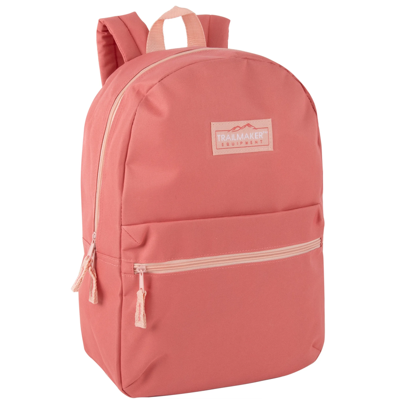 Coral Classic Backpack 17" Dual Zipper School Travel Bag8
