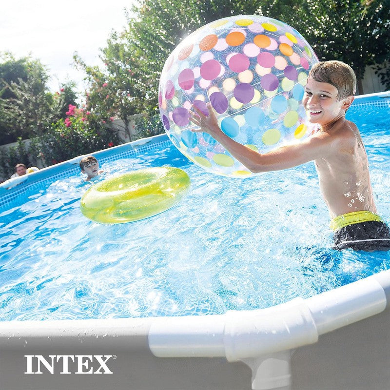 10ft Round Prism Frame Pool 30in Above Ground Swimming Pool Gray5