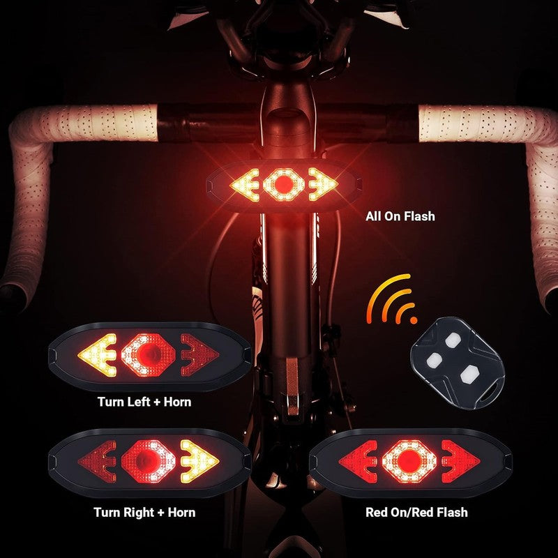 Bike Tail Light with Turn Signals Wireless Remote Control Waterproof Bicycle Rea2