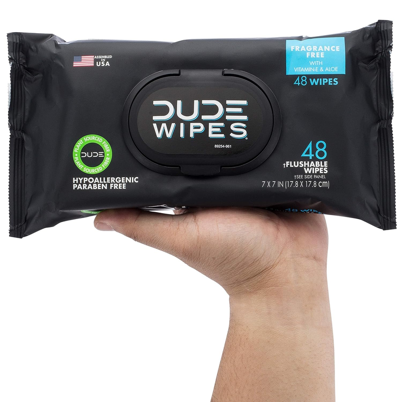 Flushable Wipes 12 Pack 288ct Unscented XL Adult Wet Wipes Aloe E6