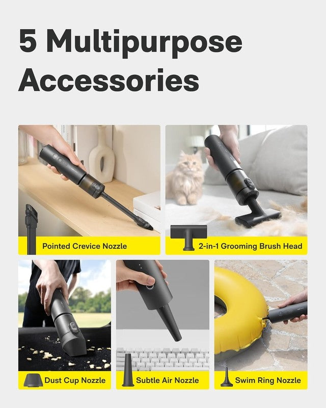 Handheld Cordless Car Vacuum 4 in 1 Mini Strong Suction Air Duster Cleaner4