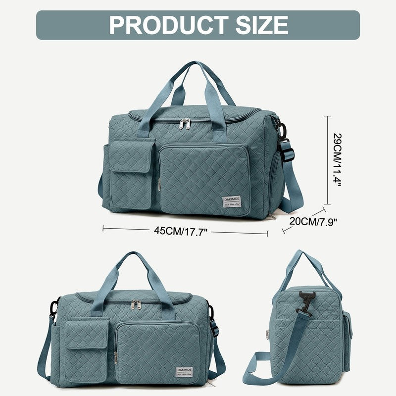 Travel Duffle Bag for Women Men, Weekender Overnight Bags Carry on Gym Bag with2