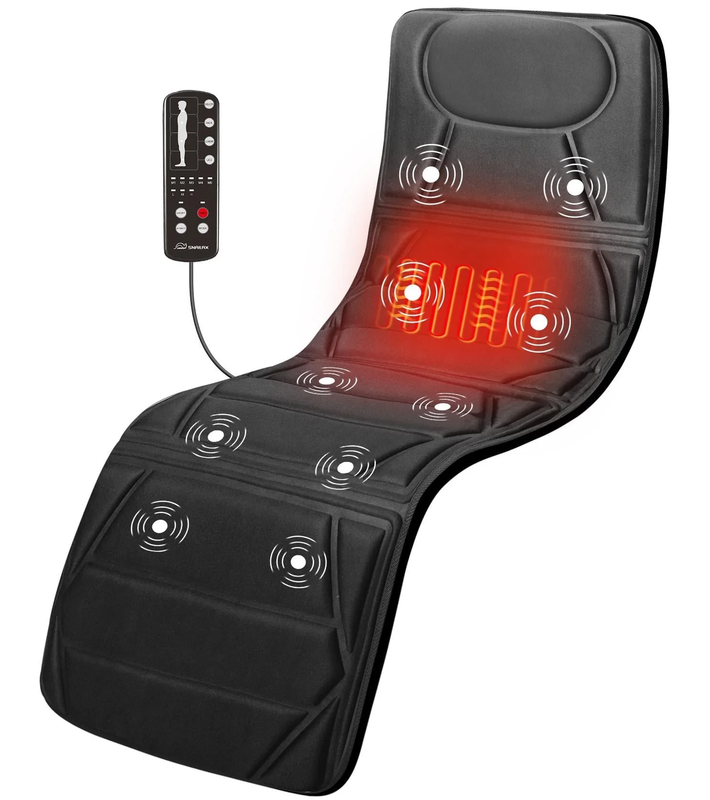 Full Body Massage Mat with Heat, Electric Massage Pad for Back Pain Relief, Gift6