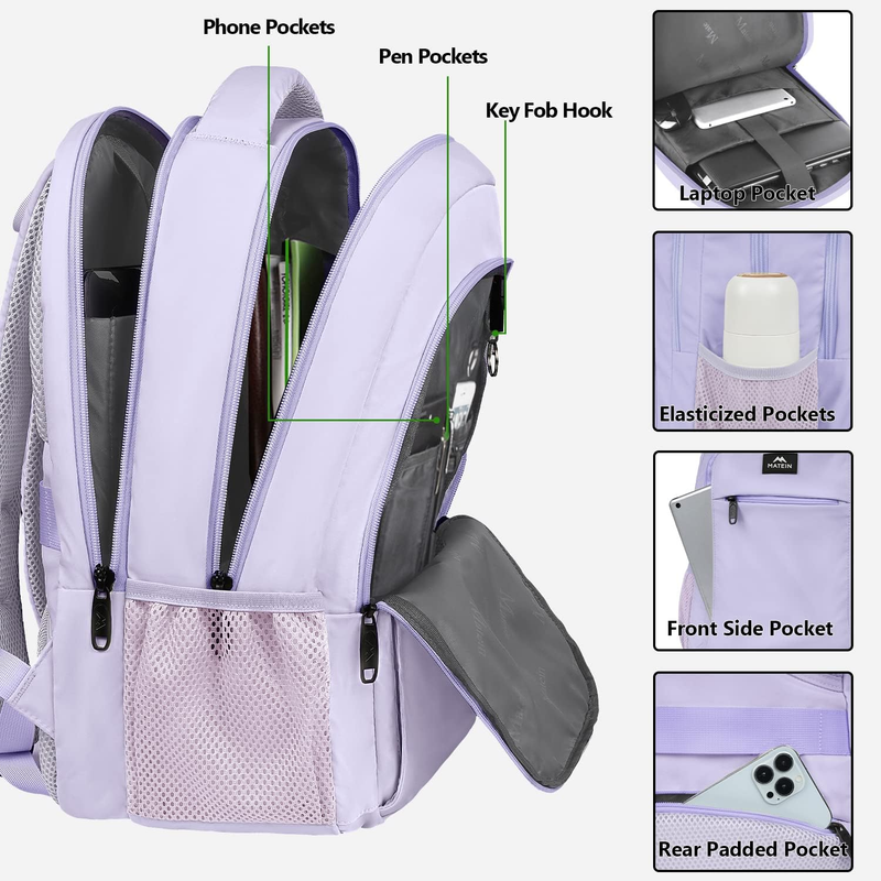 15.6" Laptop Backpack Girls Women College School Computer Bag4
