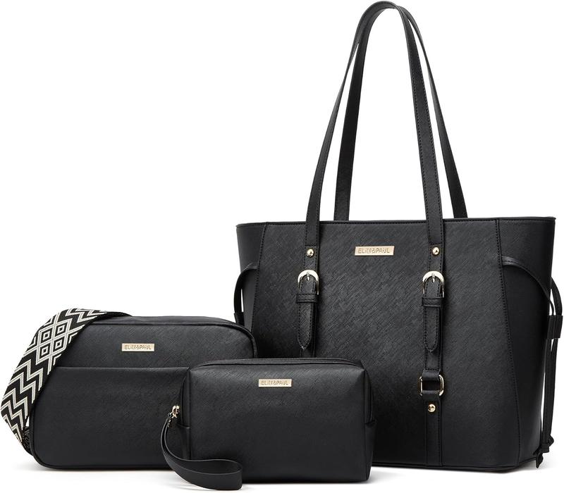 Women Fashion Synthetic Leather Handbag Set 4PCS Tote Shoulder Satchel Purse8