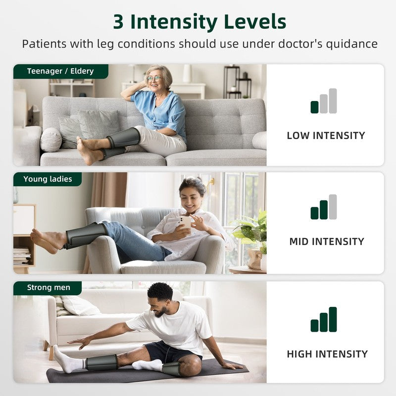 Grey Air Compression Calf Massager Circulation Muscles FSA/HSA5