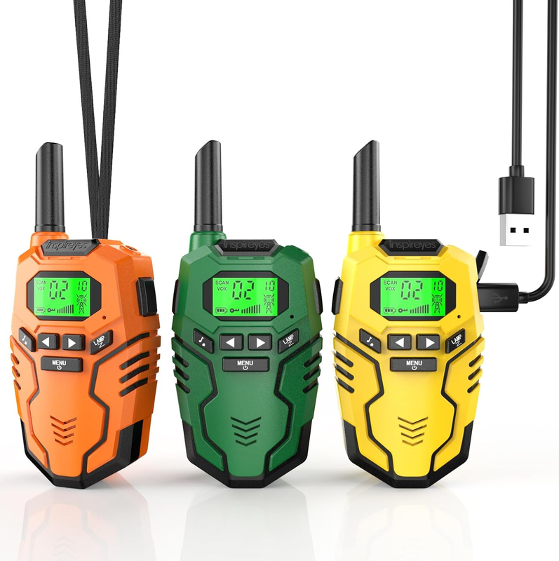 Kids Walkie Talkies 3 Pack Rechargeable Toy Radios Long Range Birthday Xmas7
