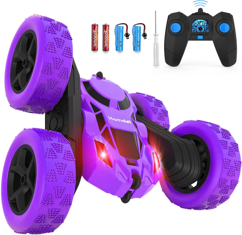 Remote Control Car for Kids, 360° Spinning RC Stunt Car with Lights, 4WD Electri9