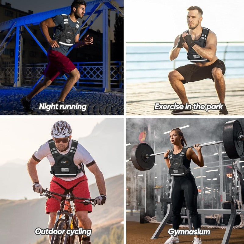 Adjustable Weighted Vest 4 10lb Strength Training Running Walking Unisex8