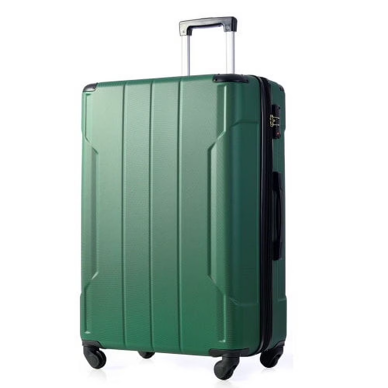 Carry on Luggage 24 Inch, ABS+PC Lightweight 65L Capacity Hardshell Suitcase wit10