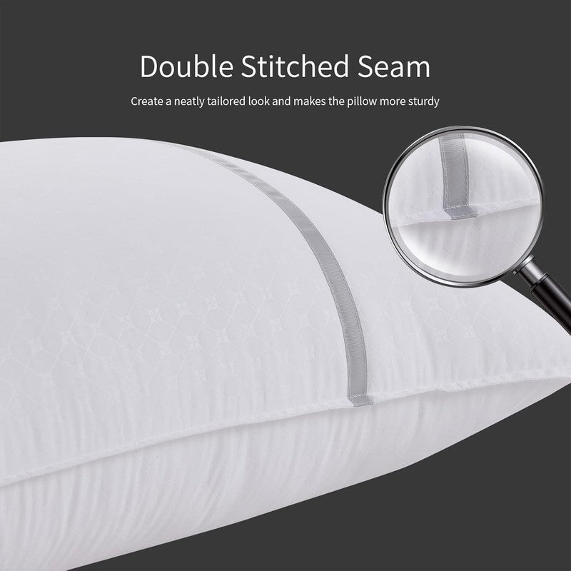 Bed Pillows Queen Size Set of 4, Firm Cooling Hotel Pillows, 20x28 Inches4