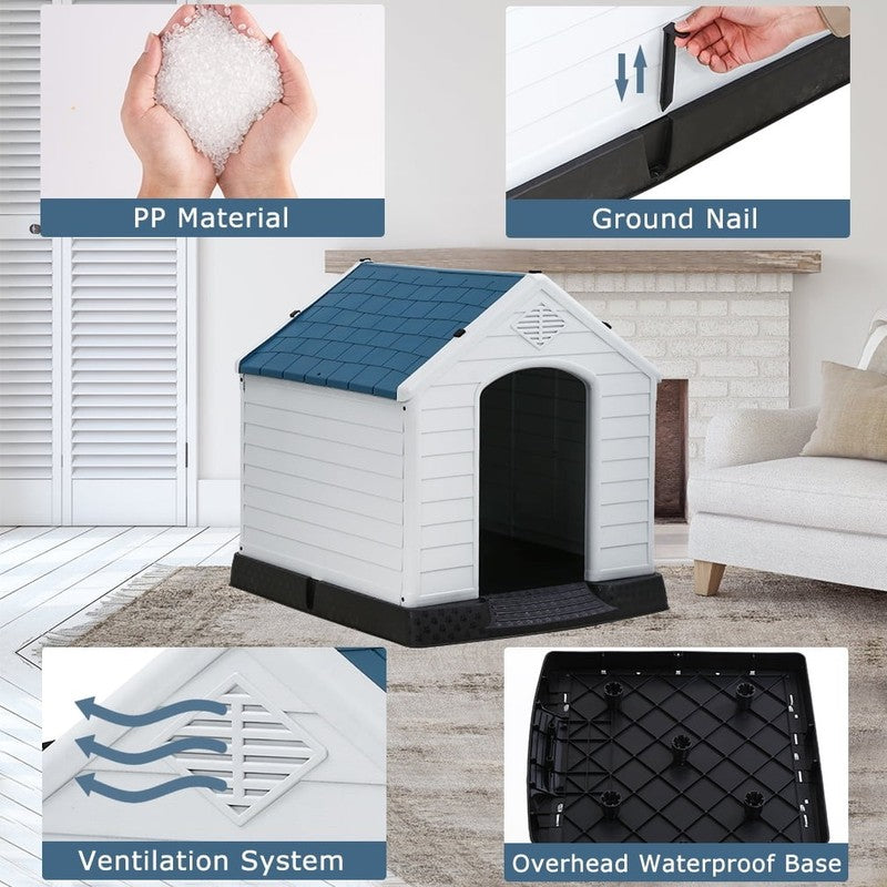 Dog House Pet Kennel with Air Vents, Indoor & Outdoor4