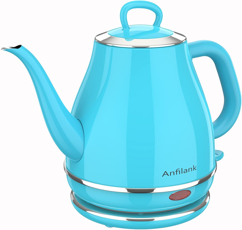 Gooseneck Electric Kettle 1L 1500W Fast Boil Stainless Pour Over Tea Turquoise0