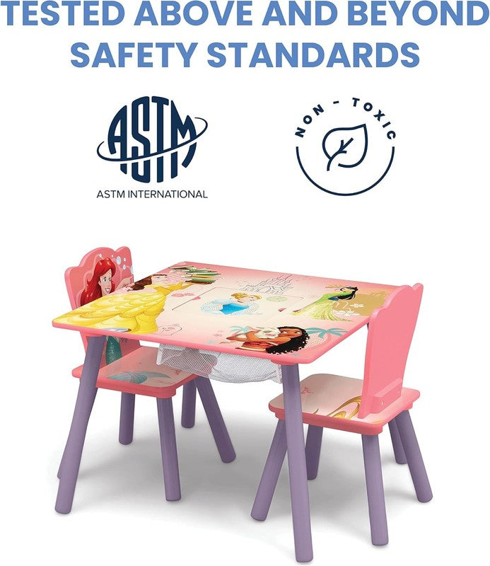 Kids Table & Chair Set with Storage 2 Chairs Princess Arts & Crafts3