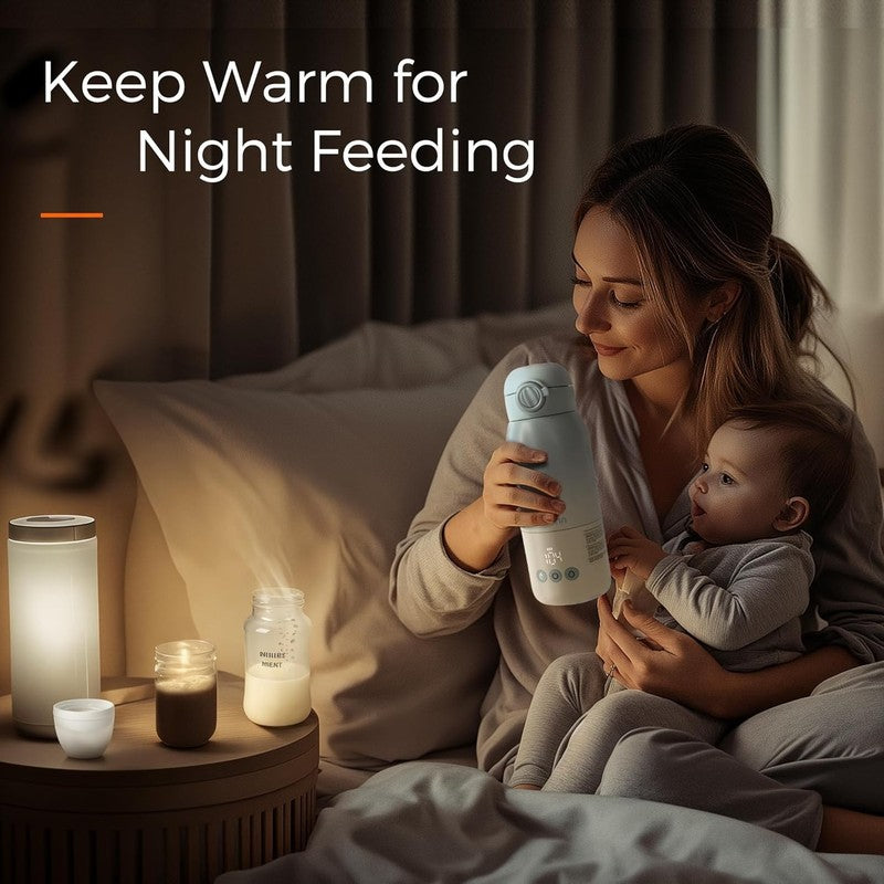 Portable Baby Bottle Warmer Dual Heat Breastmilk Water 12oz Blue4