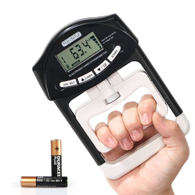 Grip Strength Tester Hand Dynamometer 198lb 90kg Fitness Trainer LCD9