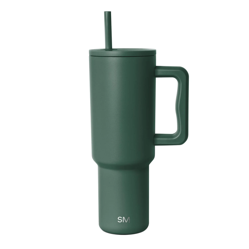 40 Fl Oz Insulated Stainless Steel Trek Tumbler with Straw Lid | Forest0
