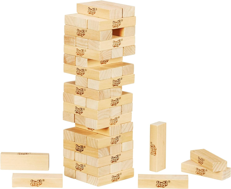 Wooden Blocks Stacking Tumbling Tower Game Party Game Kids & Family 6+1