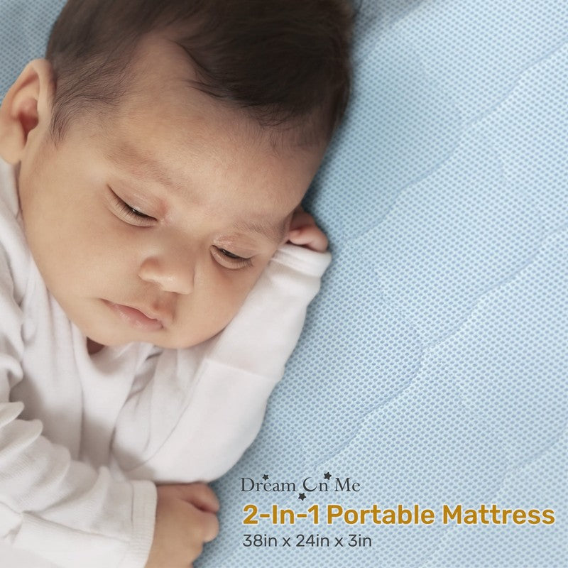 Rest EZ 2 in 1 Mini Crib Mattress, Blue4