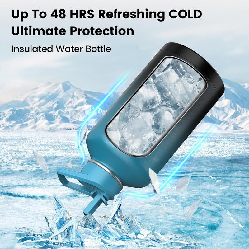 40oz Insulated Water Bottle Indigo Black   Triple Wall Vacuum, BPA Free1