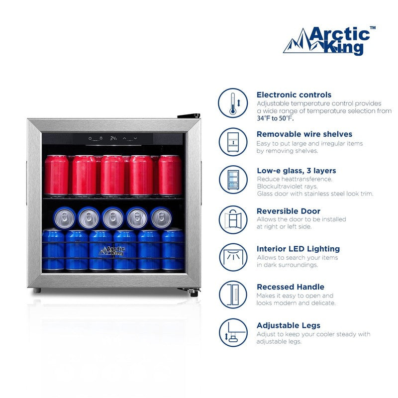 48 Can Stainless Steel Beverage Fridge with Electronic Temperature Control3