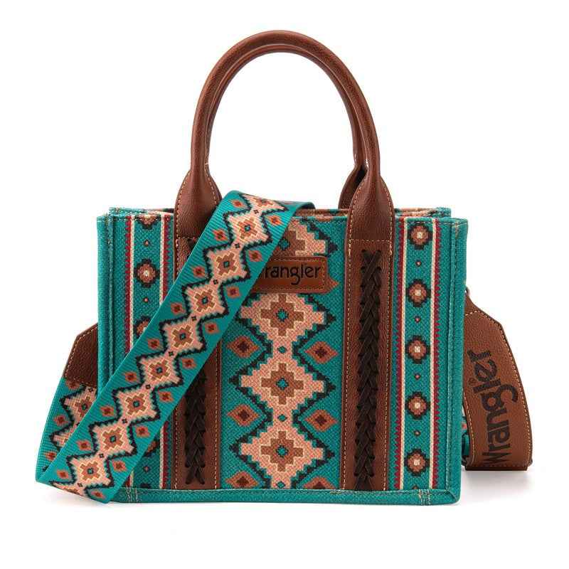 Wrangler Aztec Tote Bag for Women Boho Shoulder Purses and Handbags, Turquoise5