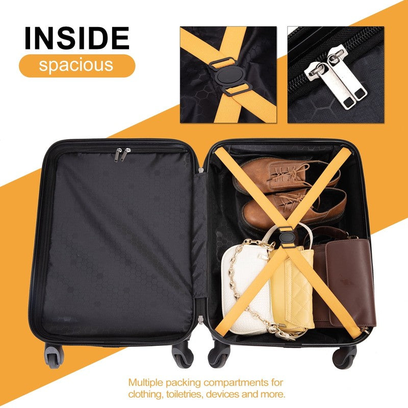 Hardshell Carry on Luggage 20" Lightweight Orange Suitcase with Spinner Wheels3