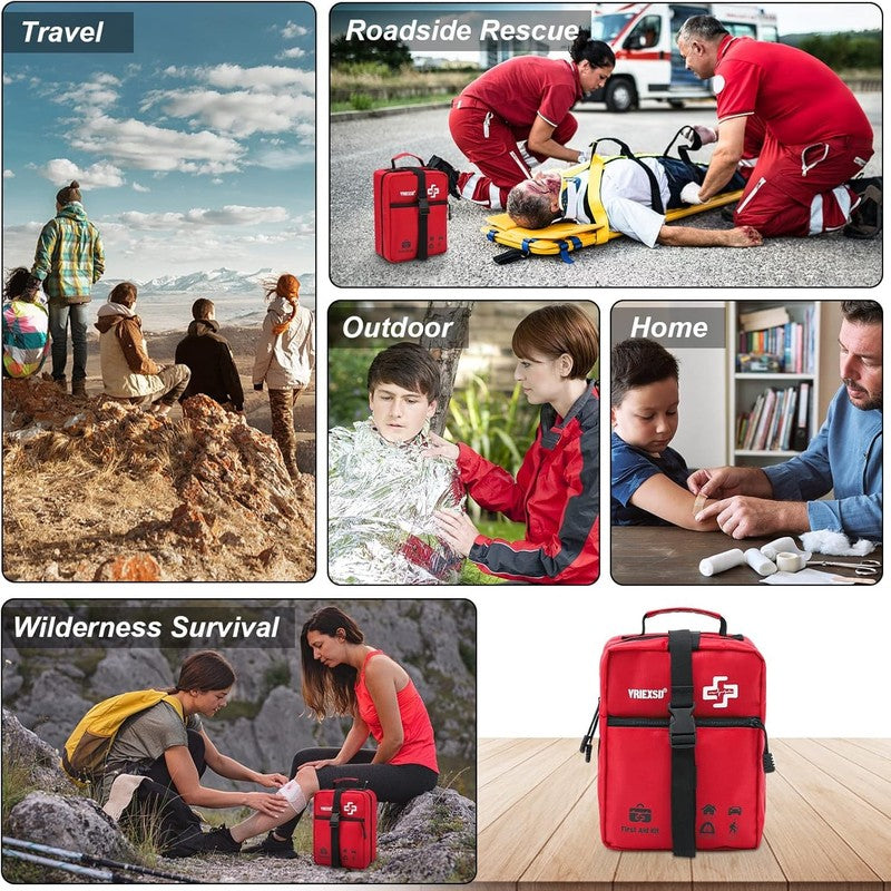 400 Piece Large First Aid Kit Premium Emergency Kits for Home, Office, Car, Outd4