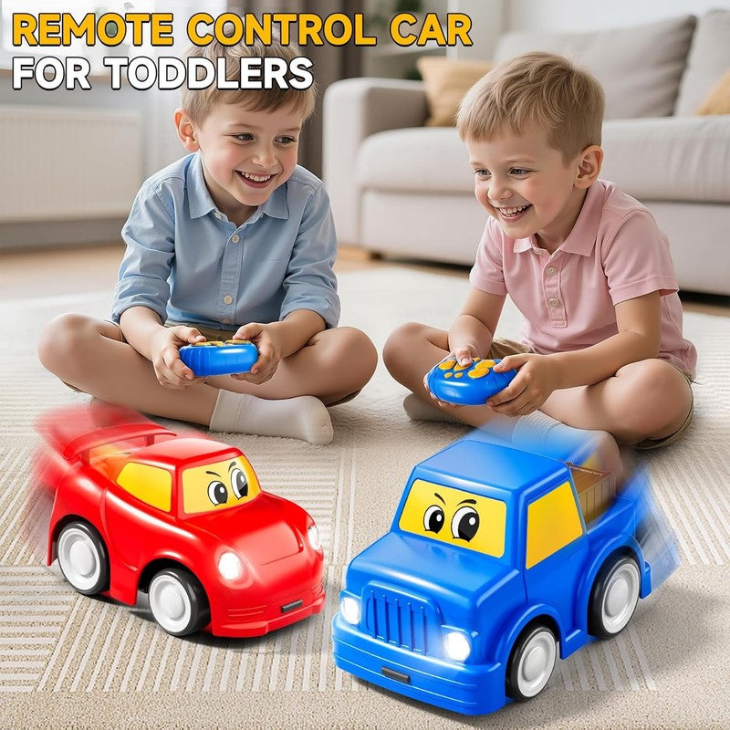 Remote Control Car 2 Year Old, Toddler RC Cars Ages 2 4 Boy, 2 Pack 2.4 Ghz Truc1