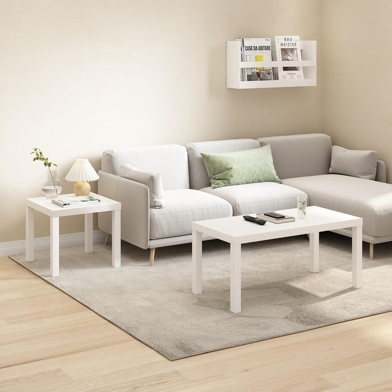 Classic Square Parsons Side End Table, 1-Pack, White1