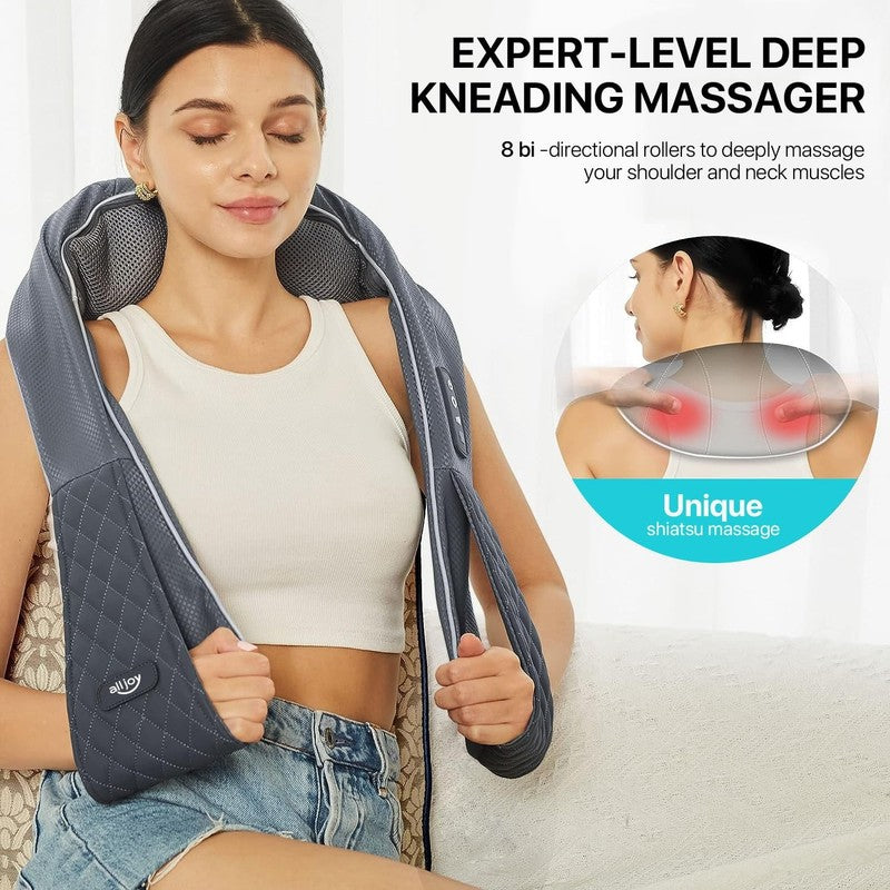 Cordless Neck & Shoulder Massager w/ Heat, Deep Tissue, Rechargeable, Gift Idea2