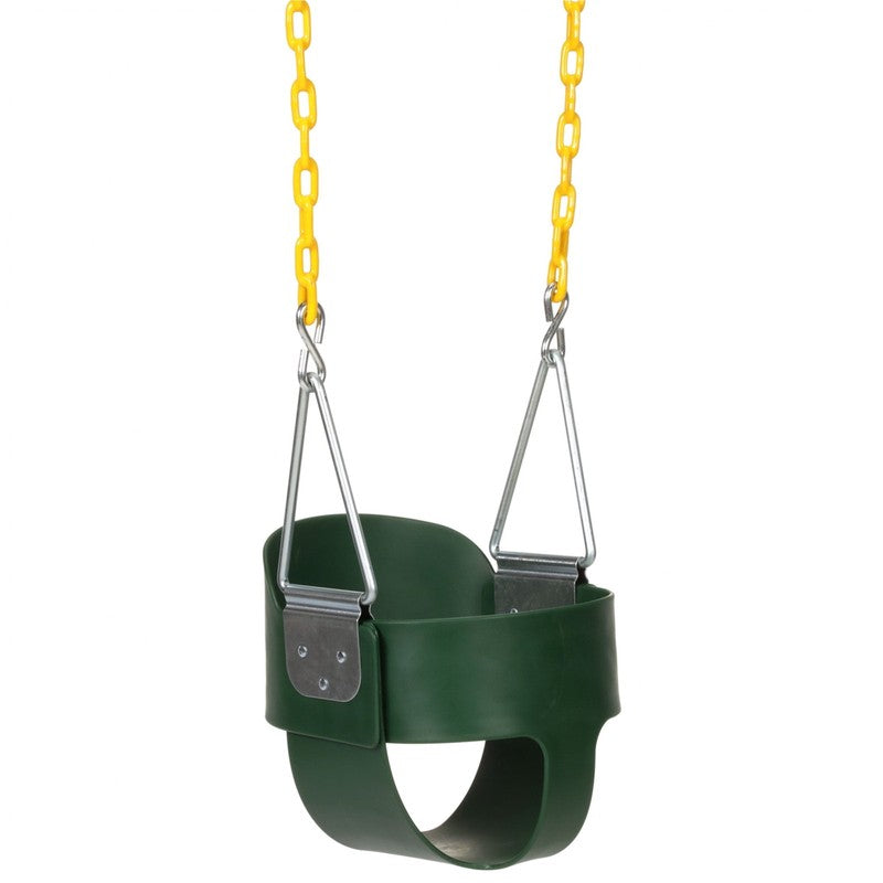 Heavy Duty High Back Toddler Swing, Infant Bucket Seat w/ Coated Chains, Green4