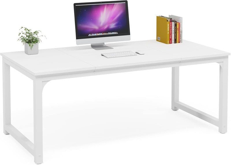 63x31.5'' Modern Computer Desk Large Executive Office Writing Desk White7