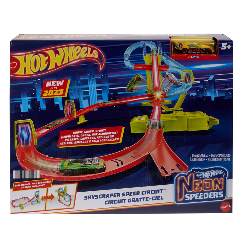 Track Set, Neon Speeders Skyscraper Speed Circuit with 1  Car6