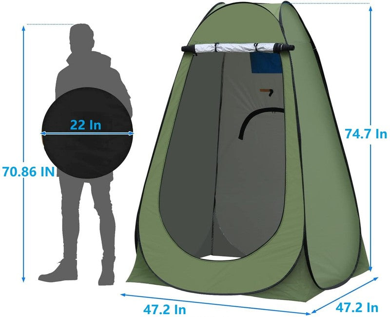 Outdoor Privacy Shelter Toilet Shower Changing Tent Green3