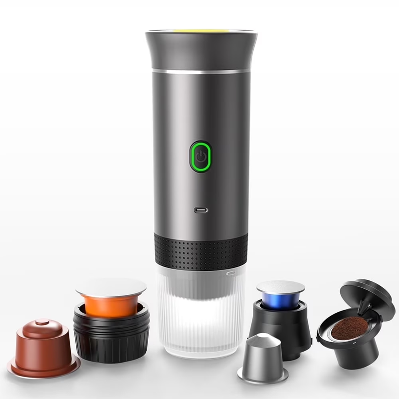 Portable 3 in 1 Espresso Maker 20 Bar Self Heating USB C Coffee Machine Gray8