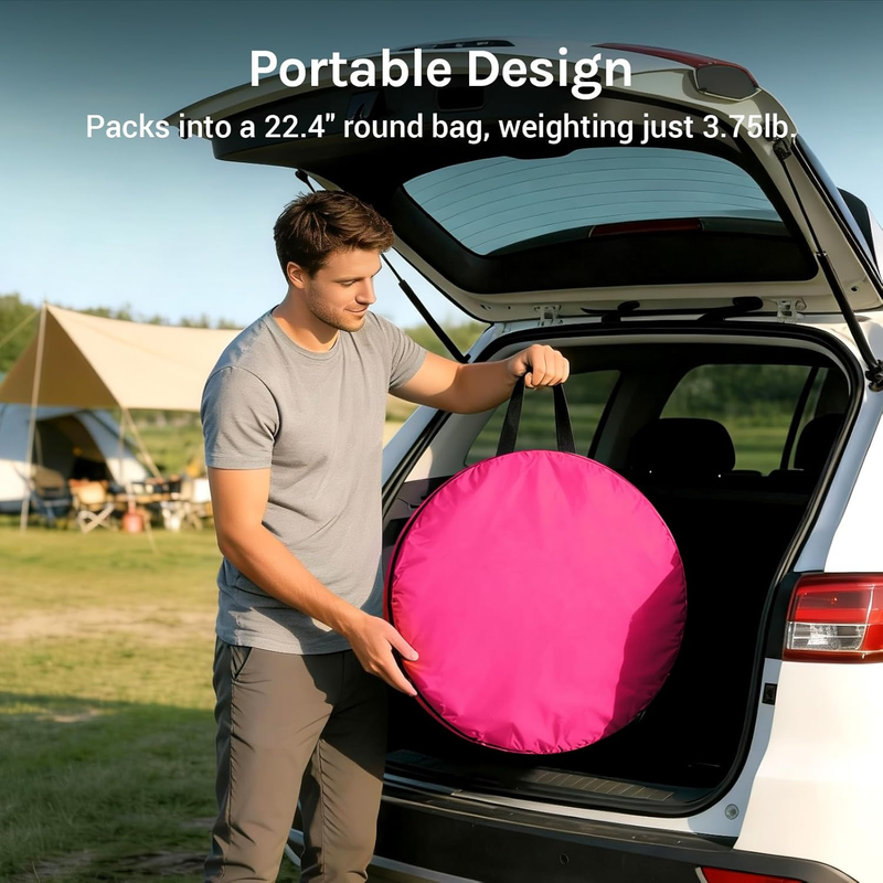 Pop Up Shower Tent Camping Portable Privacy Changing Carry Bag Rose Red5