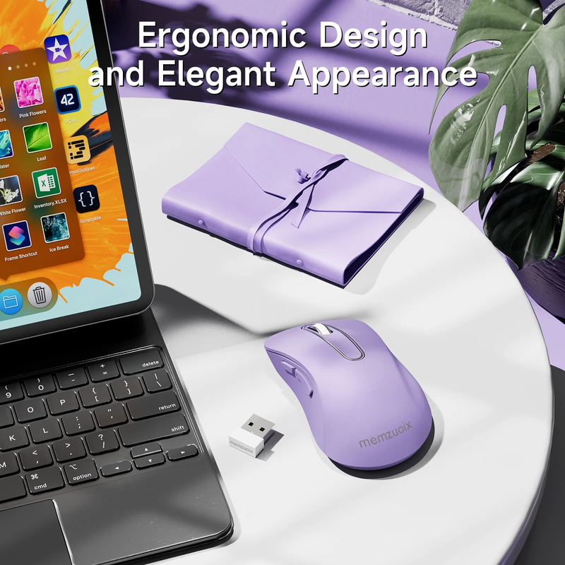 Wireless Optical Mouse 1400 DPI 5 Button USB Receiver for PC Laptop Lilac4
