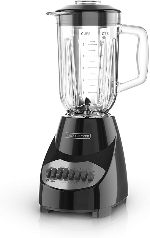 Countertop Blender with 6 Cup Glass Jar, 10 Speed Settings, Black, BL2010BG9