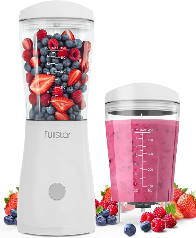 Portable Blender for Smoothies and Shakes – 15 Oz Mini Personal Travel Blender w9