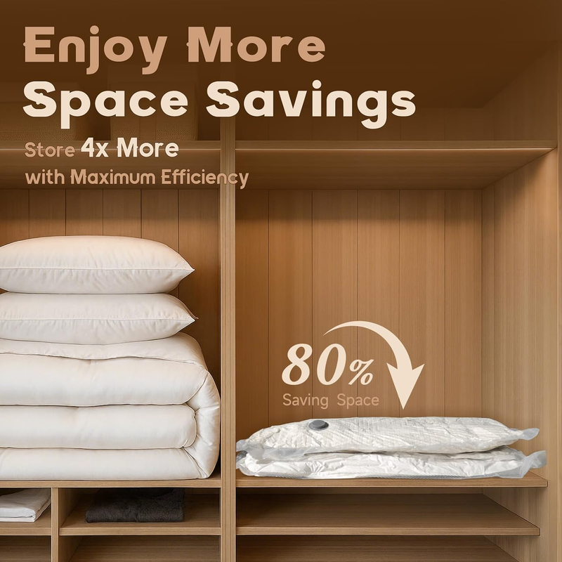 15 Jumbo Vacuum Storage Bags for Clothes Bedding Moving Space Saver6