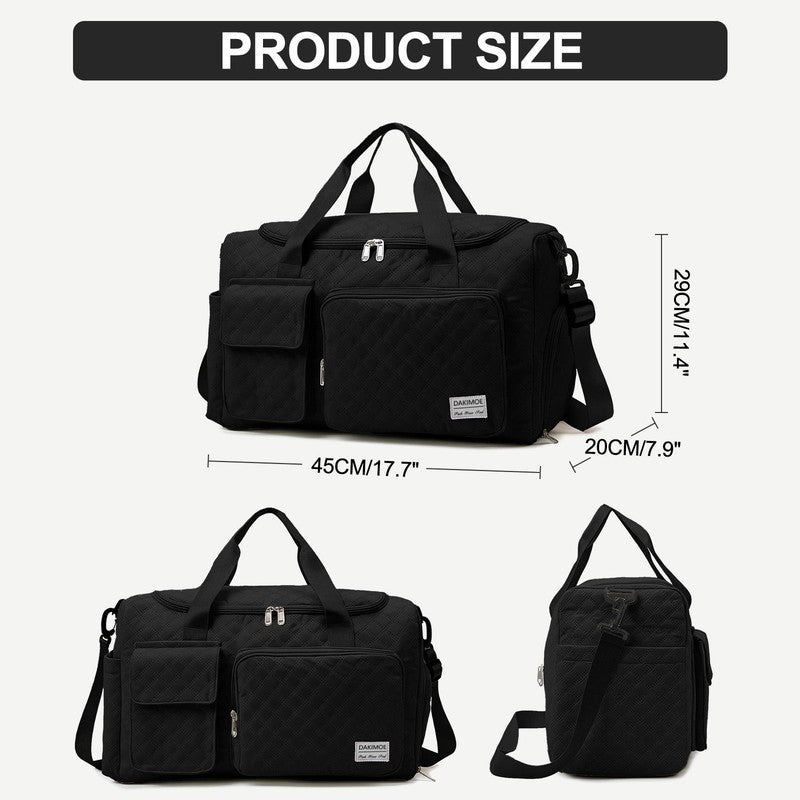 Travel Gym Duffel Tote Wet Pocket Shoe Storage Black2