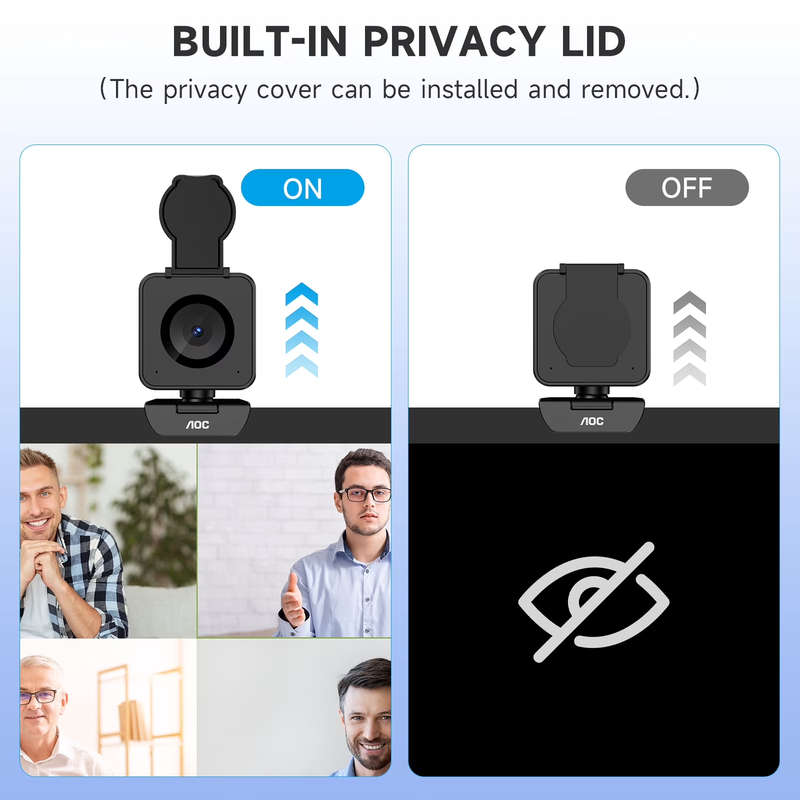 4K UHD Webcam USB Auto Focus Privacy Cover for PC Mac Laptop Zoom Teams6