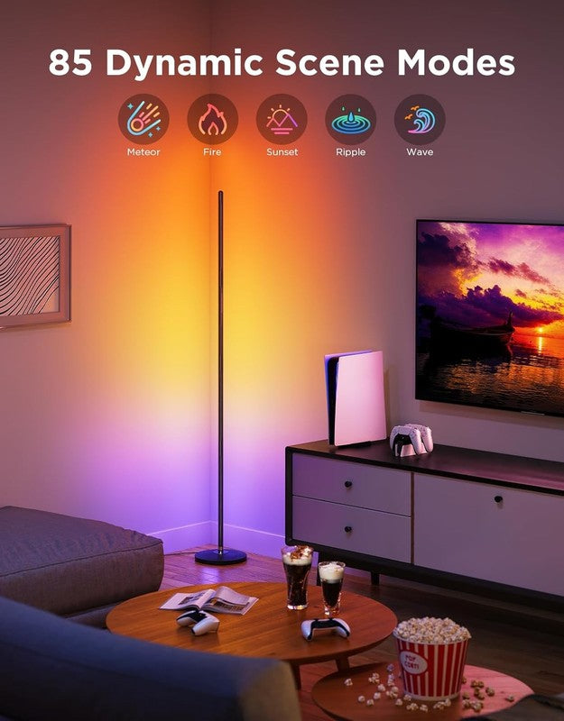 RGBIC Floor Lamp Basic, LED Corner Lamp Works with Alexa, 1000 Lumen Smart Moder2