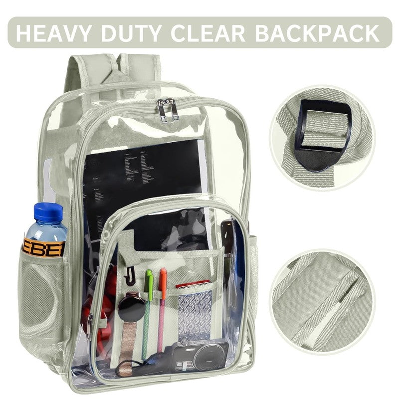 Waterproof Clear Backpack Heavy Duty PVC Transparent Large Capacity Backpack wit1