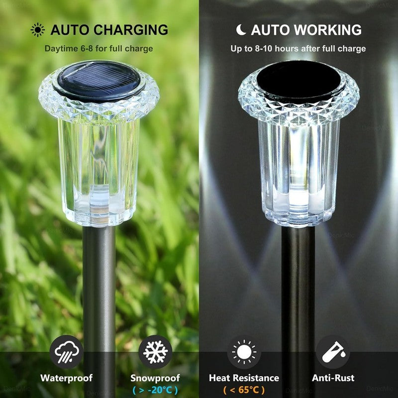 Solar Lights Outdoor 10 Pack Waterproof Solar Christmas Lights Outdoor 6000K Col2
