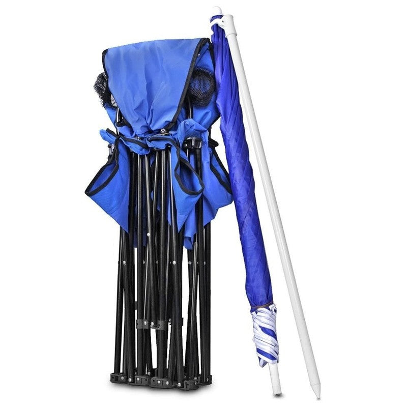 Goteam Portable Folding Chair with Umbrella, Cooler Bag & Carry Case4