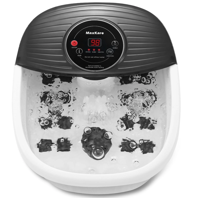 Foot Spa Bath Massager with Heat, Bubbles & Vibration – Black for Relaxation8