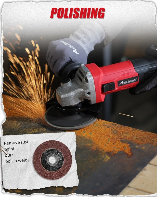 Angle Grinder, 7.5 Amp 4 1/2 Inch Electric Grinder Power Tools with Grinding and4